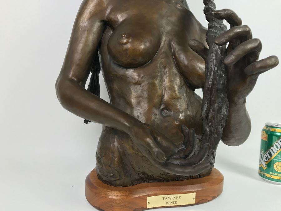 1988 Limited Edition Bronze Titled 'TAW-NEE' By Artist Renée 1 Of 15 15'W X 12'D X 23'H [Photo 7]