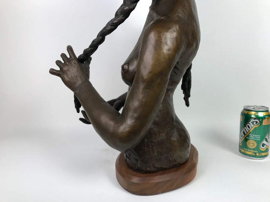 1988 Limited Edition Bronze Titled 'TAW-NEE' By Artist Renée 1 Of 15 15'W X 12'D X 23'H [Photo 16]