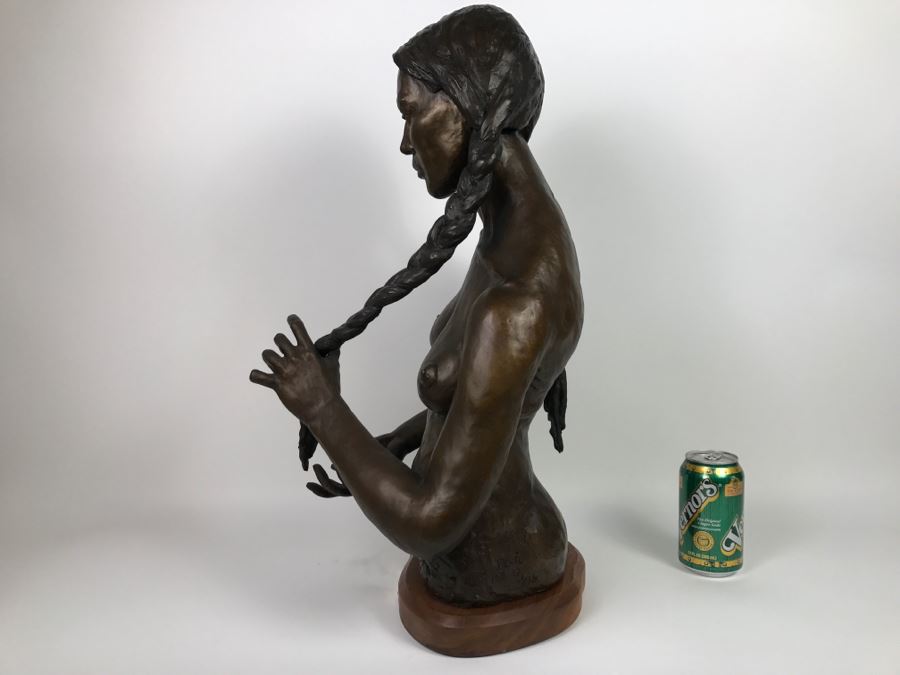 1988 Limited Edition Bronze Titled 'TAW-NEE' By Artist Renée 1 Of 15 15'W X 12'D X 23'H [Photo 14]