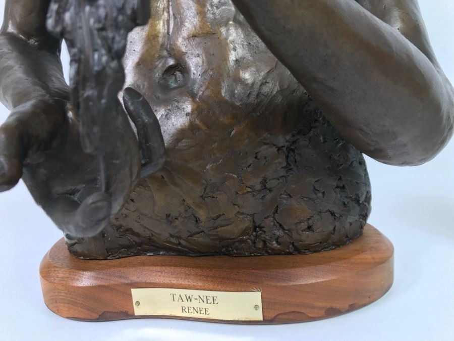 1988 Limited Edition Bronze Titled 'TAW-NEE' By Artist Renée 1 Of 15 15'W X 12'D X 23'H [Photo 9]