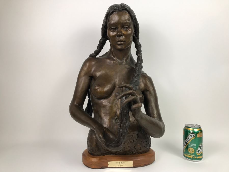 1988 Limited Edition Bronze Titled 'TAW-NEE' By Artist Renée 1 Of 15 15'W X 12'D X 23'H [Photo 3]