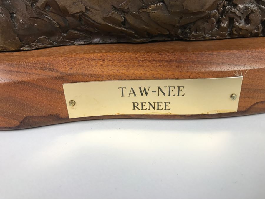 1988 Limited Edition Bronze Titled 'TAW-NEE' By Artist Renée 1 Of 15 15'W X 12'D X 23'H [Photo 8]