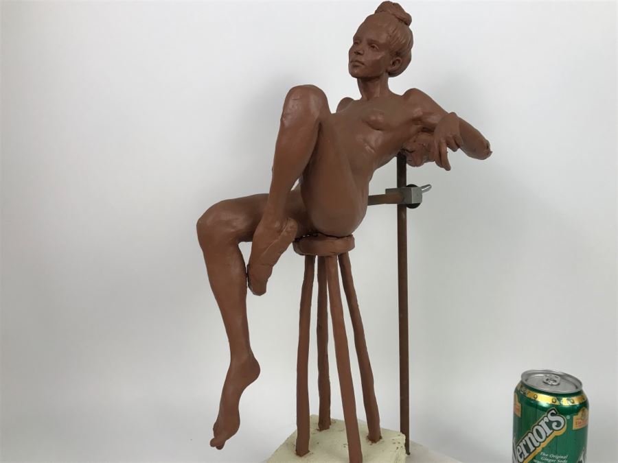 Original One-Of-A-Kind Clay Sculpture By Artist Renée 9'W X 11'D X 19'H [Photo 9]