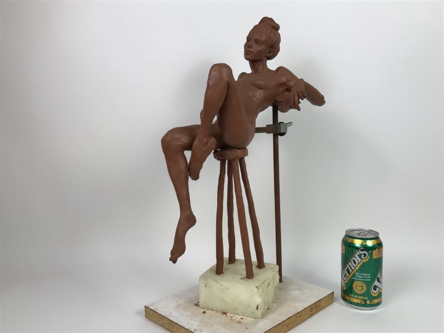 Original One-Of-A-Kind Clay Sculpture By Artist Renée 9'W X 11'D X 19'H [Photo 8]