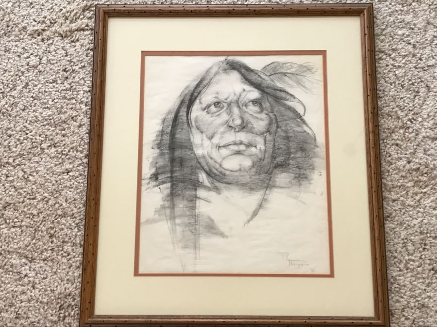 Original Charcoal Drawing Titled 'Wisdom Warrior' By Artist Renée ...