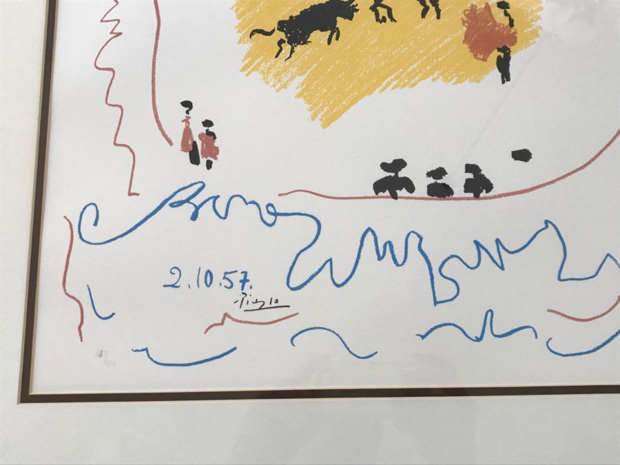 1988 Pablo Picasso Limited Edition Lithograph Print Titled 'Picador' 367 Of 420 29' X 35' [Photo 8]