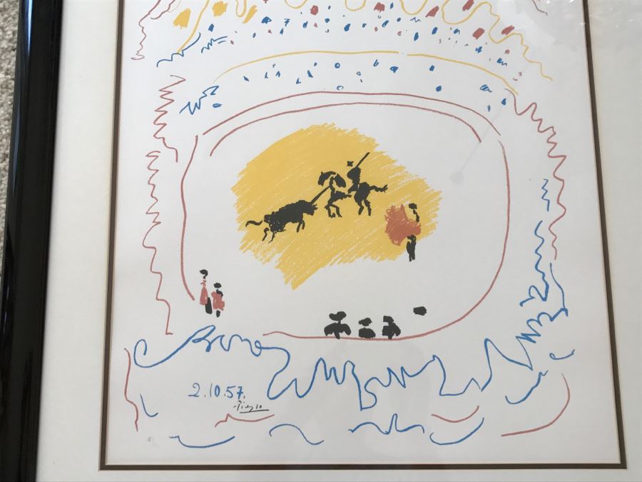 1988 Pablo Picasso Limited Edition Lithograph Print Titled 'Picador' 367 Of 420 29' X 35' [Photo 5]