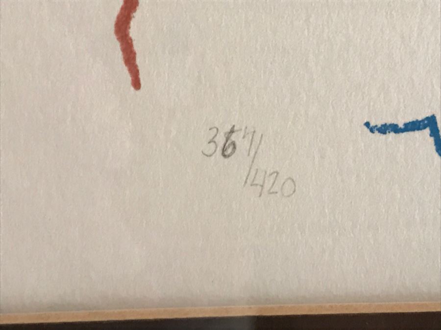 1988 Pablo Picasso Limited Edition Lithograph Print Titled 'Picador' 367 Of 420 29' X 35' [Photo 14]