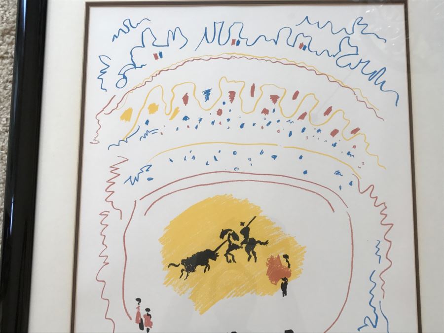 1988 Pablo Picasso Limited Edition Lithograph Print Titled 'Picador' 367 Of 420 29' X 35' [Photo 4]