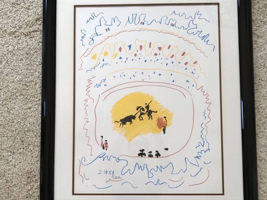 1988 Pablo Picasso Limited Edition Lithograph Print Titled 'Picador' 367 Of 420 29' X 35' [Photo 3]