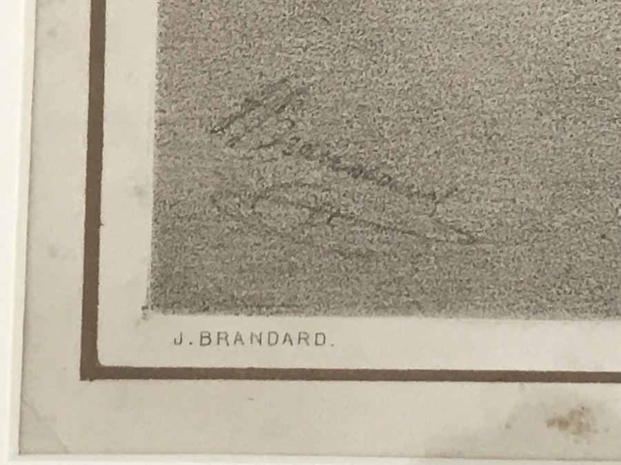 Framed Lithograph Of Lady In Wedding Dress By J. Brandard M & N Hanhart 13' X 17' [Photo 6]