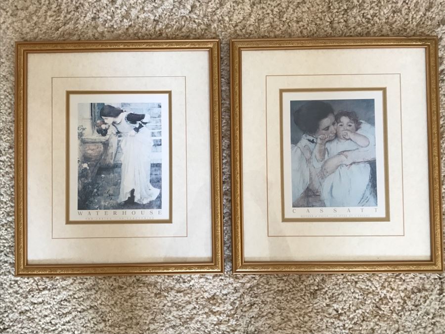 Pair Of Framed Prints Of Waterhouse And Cassatt [Photo 1]