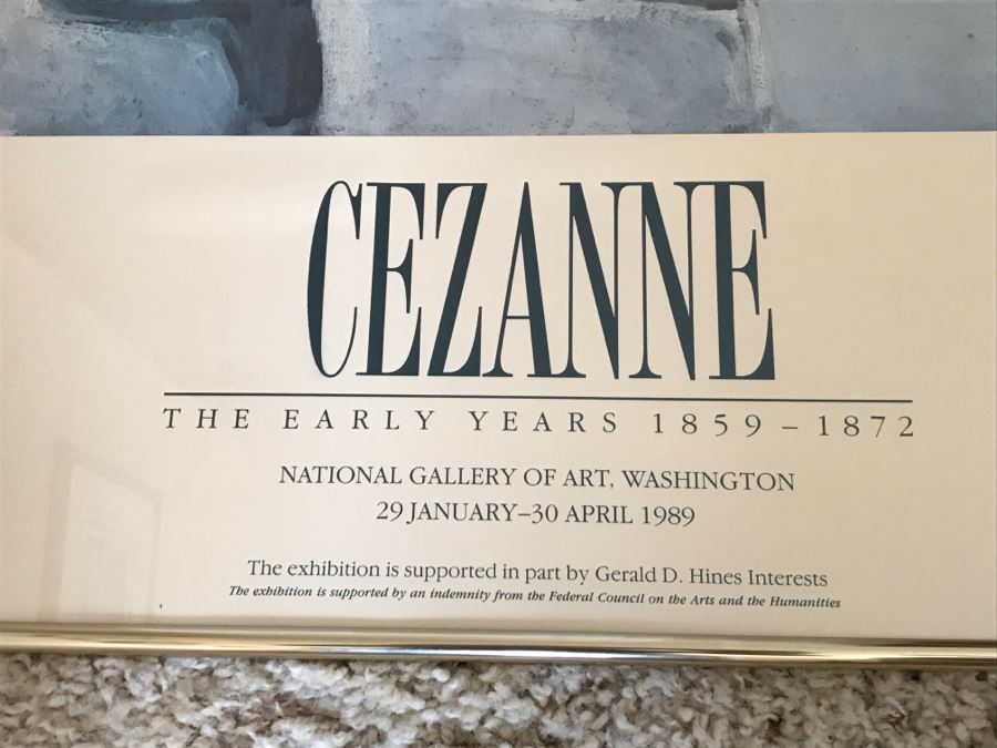 Framed CEZANNE The Early Years 1859-1872 National Gallery Of Art Washington Poster From 1989 [Photo 4]
