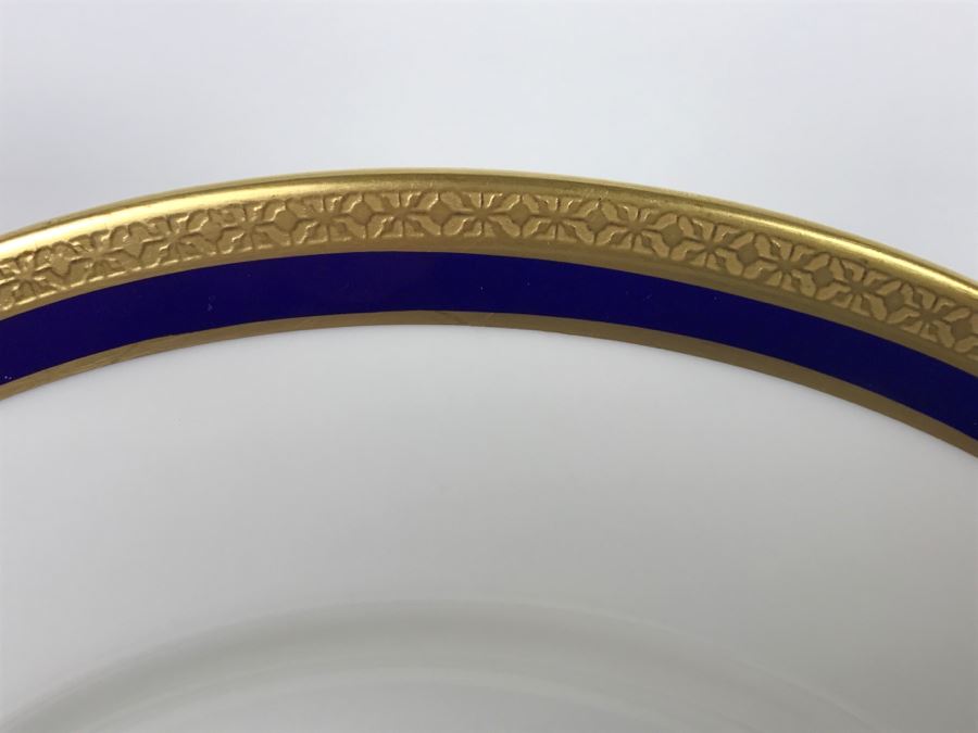 Elegant Gold And Blue Rim Coalport Bone China Set Elite-Royale Made In England Apx 73 Pieces [Photo 5]
