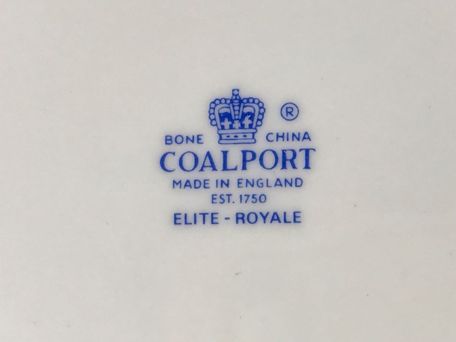 Elegant Gold And Blue Rim Coalport Bone China Set Elite-Royale Made In England Apx 73 Pieces [Photo 18]