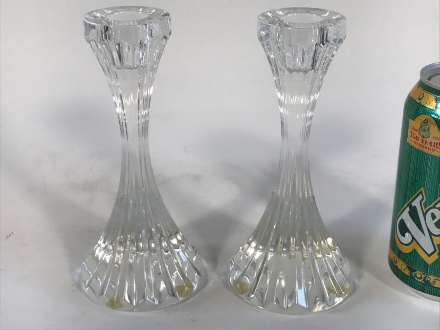 Pair Of Baccarat Crystal Candlesticks France [Photo 1]