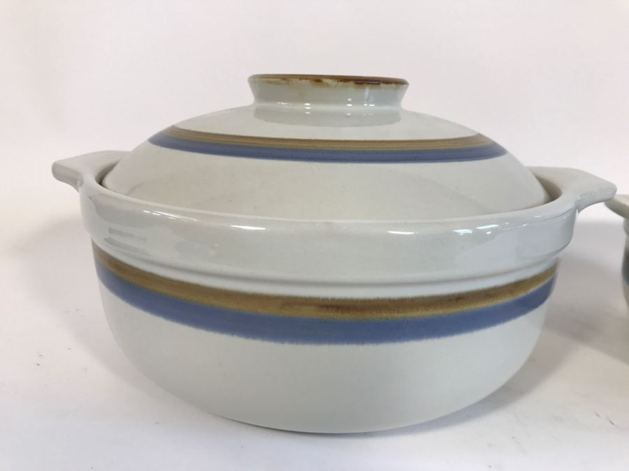 Pair Of Covered Stoneware Bowls [Photo 4]