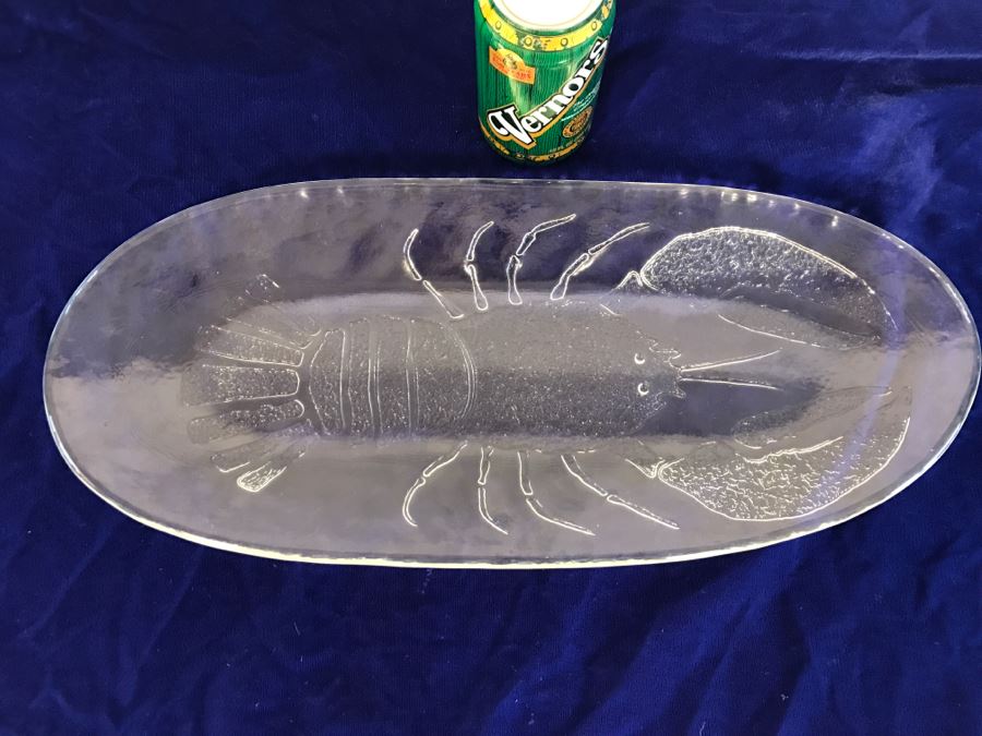 Lobster Glass Serving Fish Platter