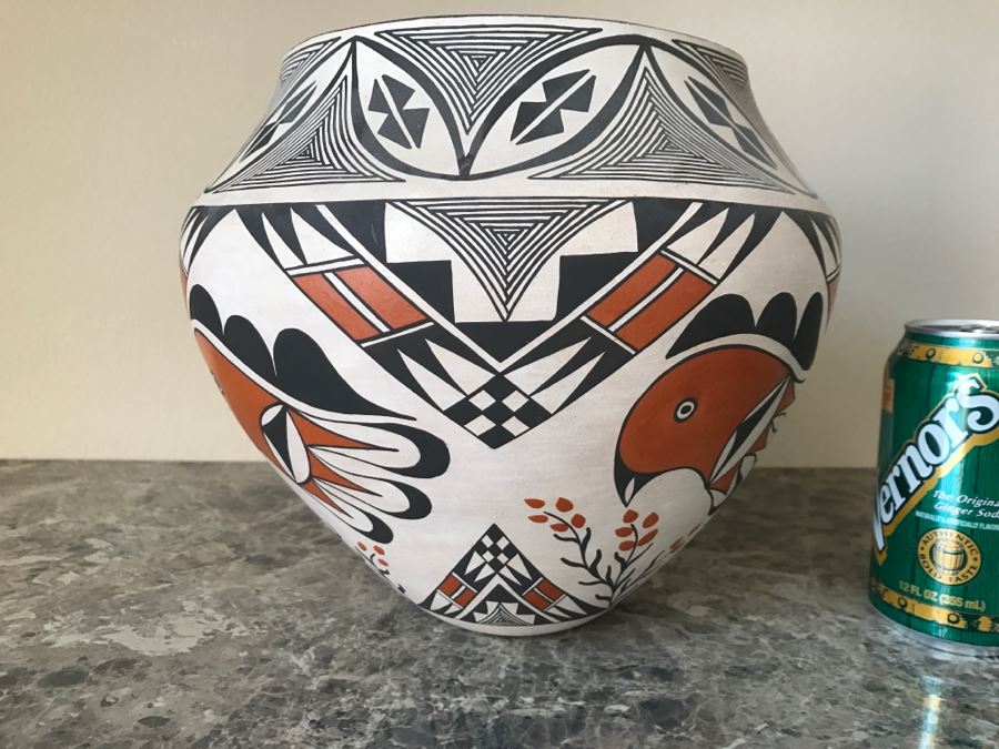 Native American Pottery By Ernestine Kie Acoma, New Mexico 34oz [Photo 6]