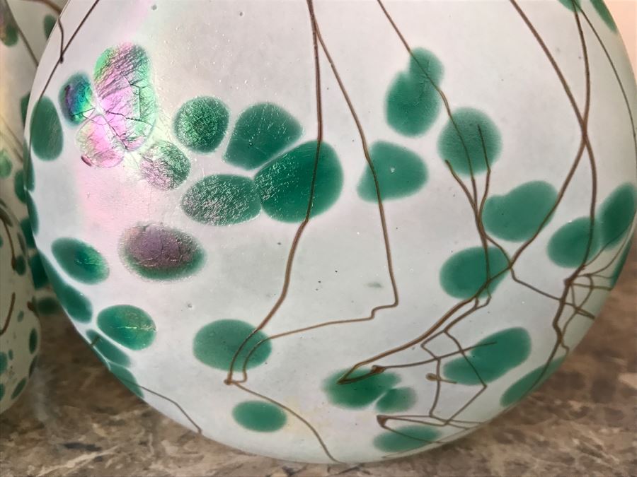 Collection Of (4) Phoenician Glass Art Glass Malta Includes Vases And Bottles With Stoppers [Photo 4]