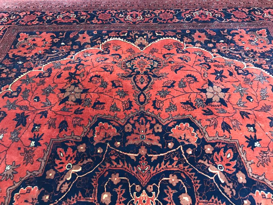 Stunning Hand Knotted Persian Wool Rug Red Burgundy Black 11' 10' X 8' 4' [Photo 10]