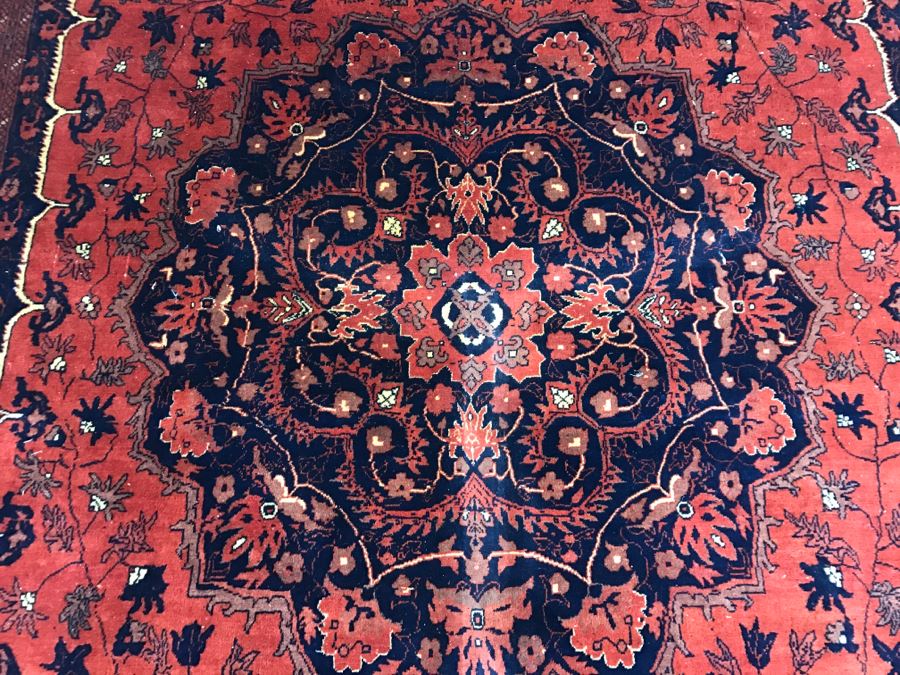 Stunning Hand Knotted Persian Wool Rug Red Burgundy Black 11' 10' X 8' 4' [Photo 7]