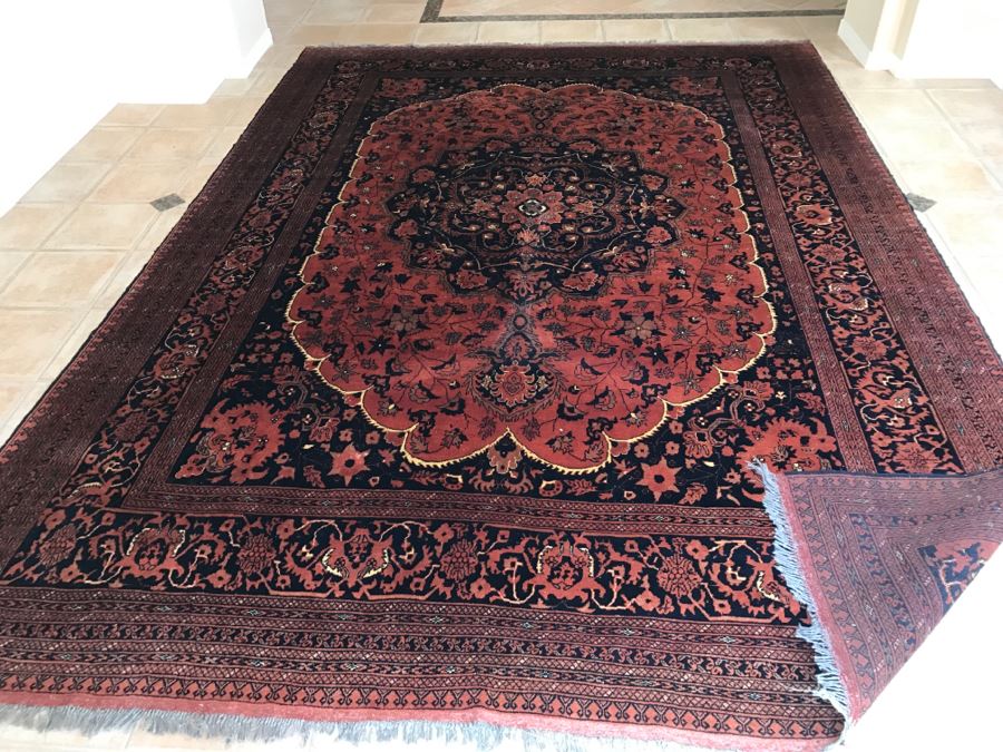 Stunning Hand Knotted Persian Wool Rug Red Burgundy Black 11' 10' X 8' 4' [Photo 12]