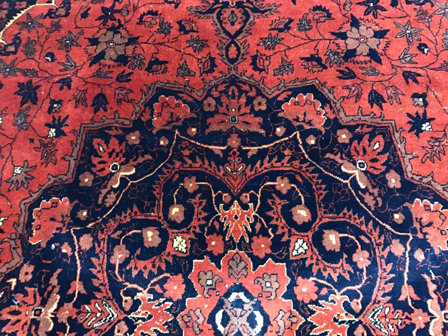 Stunning Hand Knotted Persian Wool Rug Red Burgundy Black 11' 10' X 8' 4' [Photo 9]