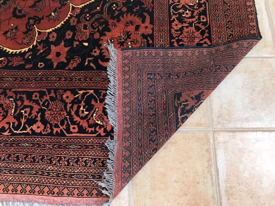 Stunning Hand Knotted Persian Wool Rug Red Burgundy Black 11' 10' X 8' 4' [Photo 13]