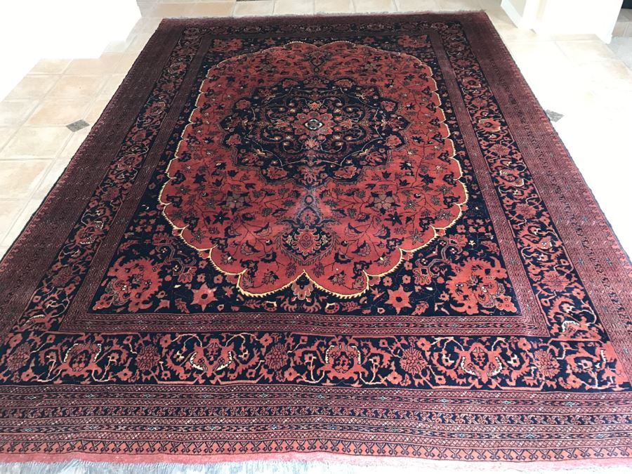 Stunning Hand Knotted Persian Wool Rug Red Burgundy Black 11' 10' X 8' 4' [Photo 2]