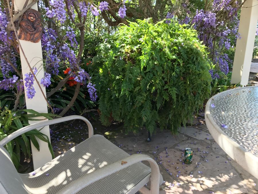 Large Outdoor Potted Fern Ball With Stand Table [Photo 8]