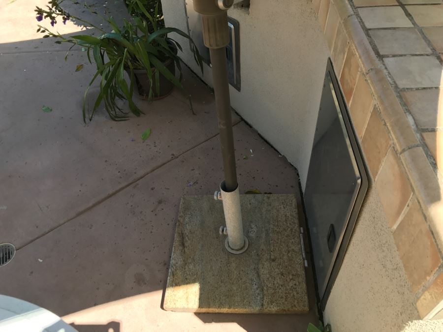 Outdoor Umbrella With Marble Base Stand [Photo 4]