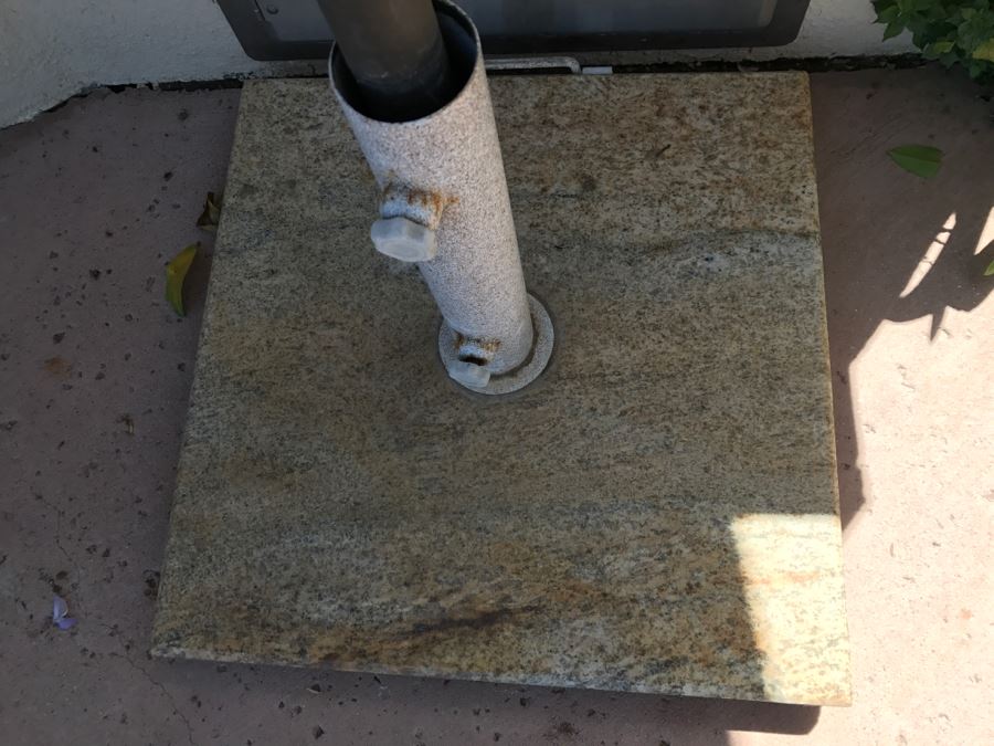 Outdoor Umbrella With Marble Base Stand [Photo 6]