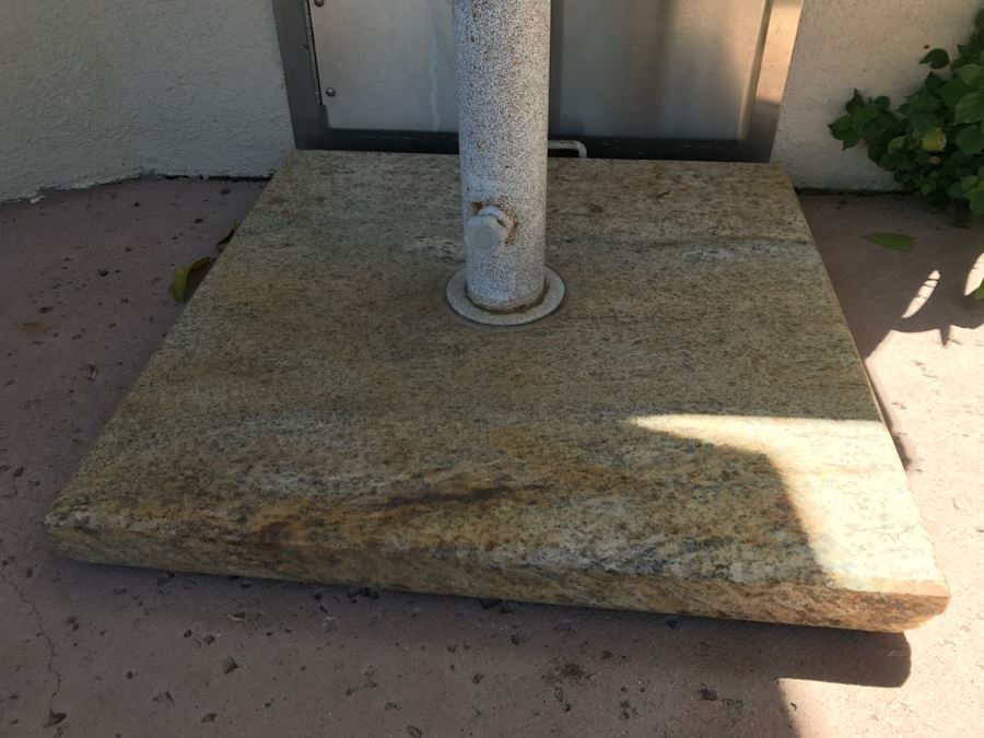Outdoor Umbrella With Marble Base Stand [Photo 7]