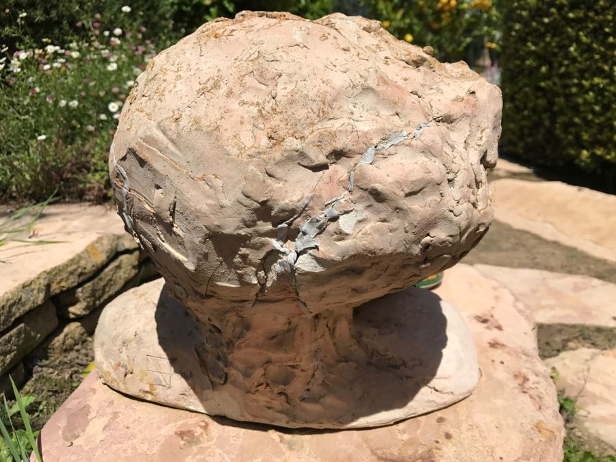 Original Clay Bust Sculpture By Nancy Dreher Rice Note Repairs In Photos [Photo 8]