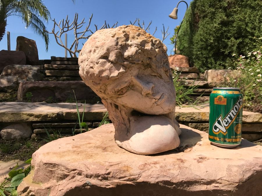 Original Clay Bust Sculpture By Nancy Dreher Rice Note Repairs In Photos [Photo 3]