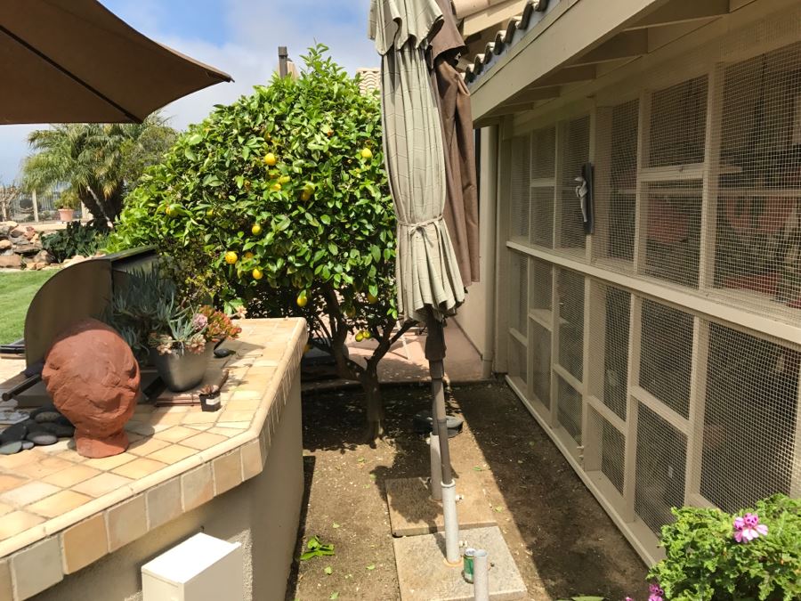 Set Of (2) Outdoor Umbrellas With (3) Marble Umbrella Stands [Photo 3]