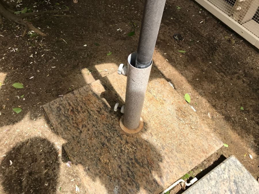 Set Of (2) Outdoor Umbrellas With (3) Marble Umbrella Stands [Photo 9]