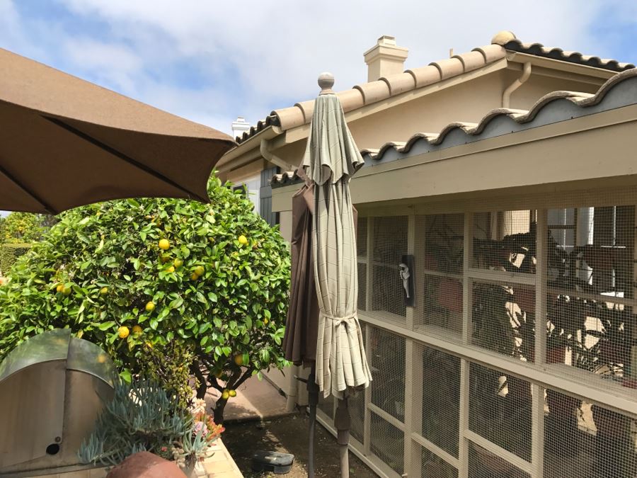 Set Of (2) Outdoor Umbrellas With (3) Marble Umbrella Stands [Photo 5]