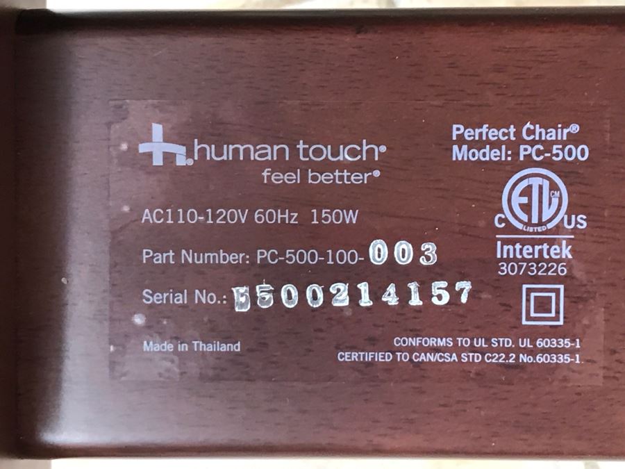 Human Touch Perfect Chair Model PC-500 Zero Gravity Leather Chair Retails For $2,500 [Photo 12]