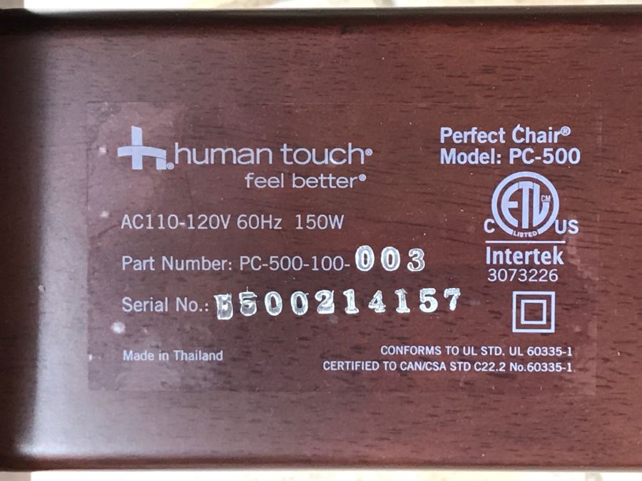 Human Touch Perfect Chair Model PC-500 Zero Gravity Leather Chair Retails For $2,500 [Photo 11]