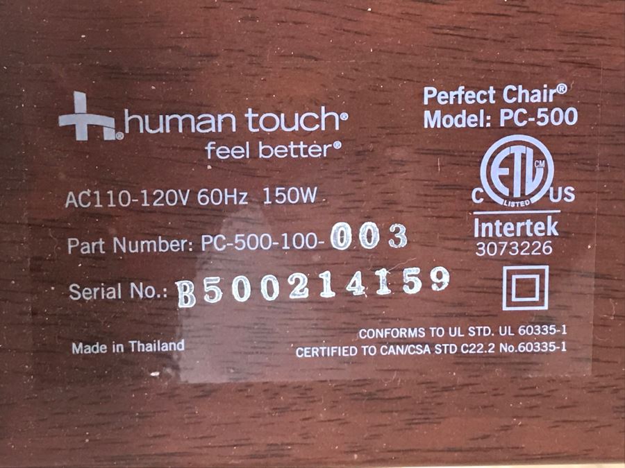 Human Touch Perfect Chair Model PC-500 Zero Gravity Leather Chair Retails For $2,500 [Photo 8]