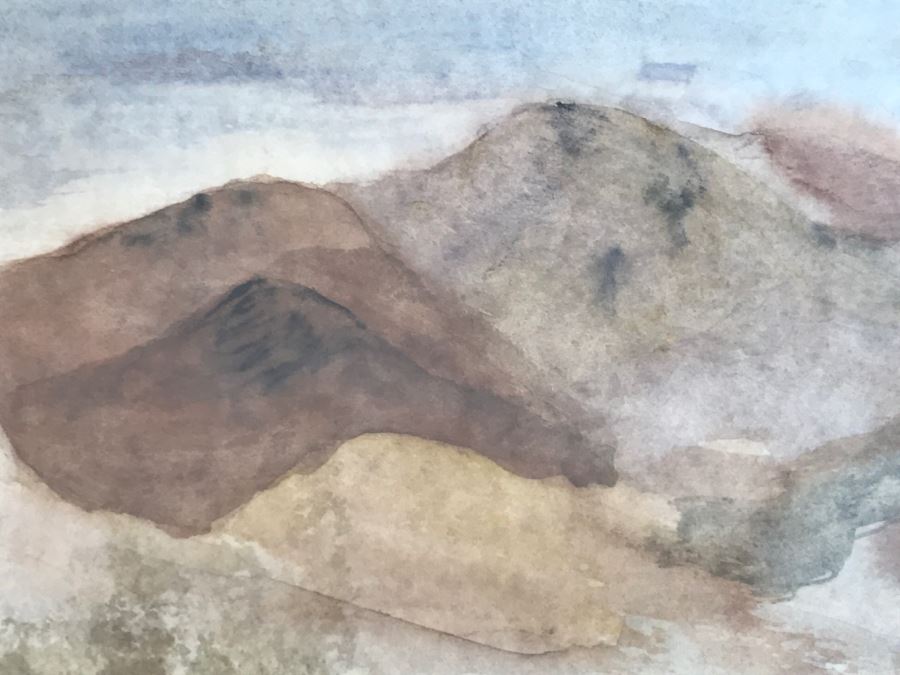 Original Plein Air Desert Landscape Painting Signed Spong '72 [Photo 4]