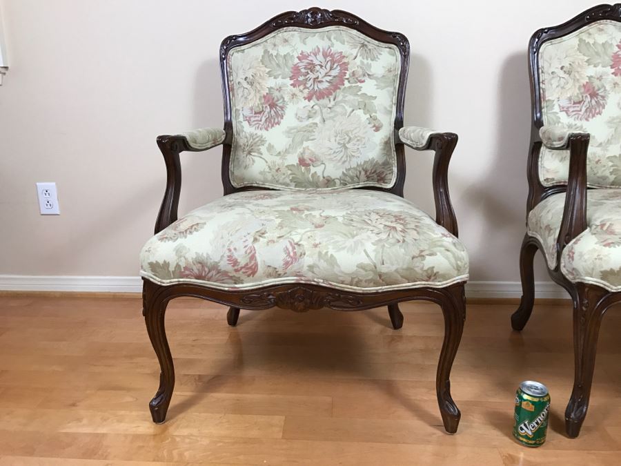 Pair Of Drexel Heritage Upholstered Armchairs [Photo 3]