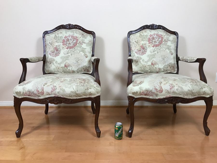 Pair Of Drexel Heritage Upholstered Armchairs [Photo 1]