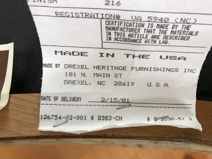 Pair Of Drexel Heritage Upholstered Armchairs [Photo 10]