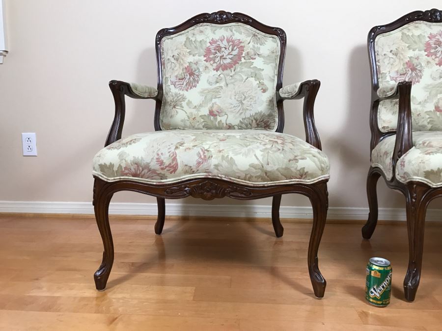 Pair Of Drexel Heritage Upholstered Armchairs [Photo 4]