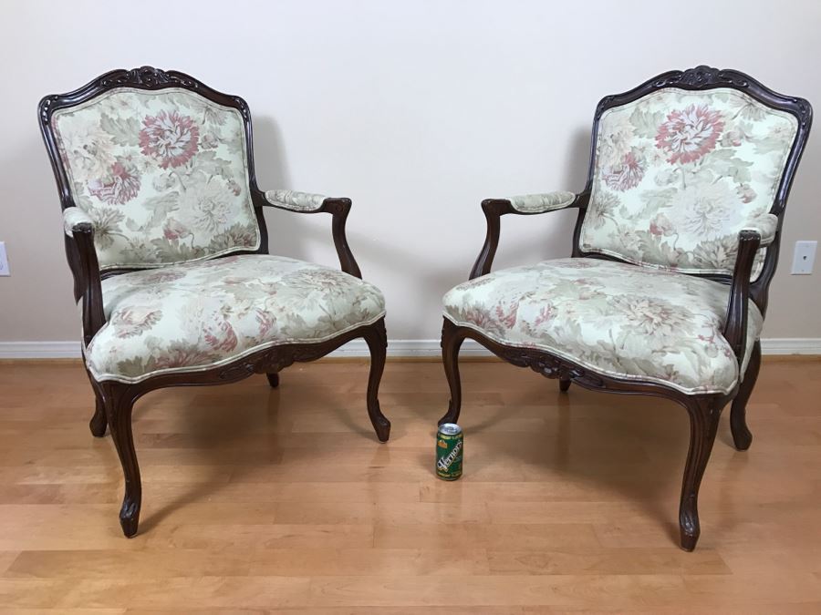 Pair Of Drexel Heritage Upholstered Armchairs [Photo 7]