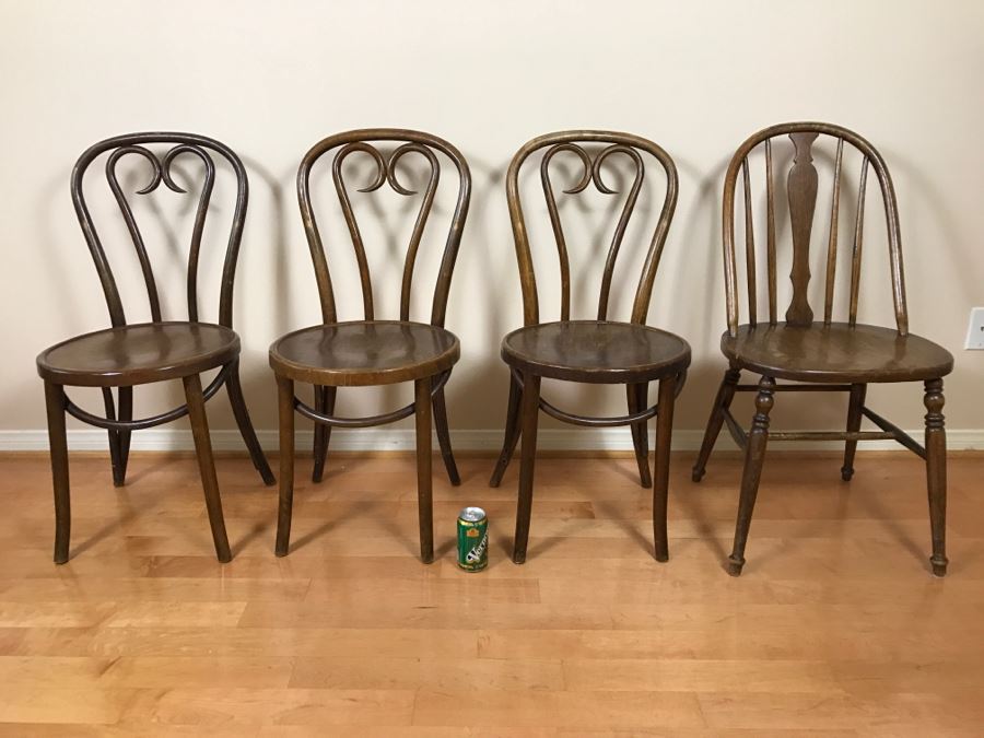 UPDATED ADDED (1) Chair - Set Of (4) Vintage Chairs Made In Romania And (1) Vintage Chair By L And B Manufacturing Corp Santa Monica, CA [Photo 2]