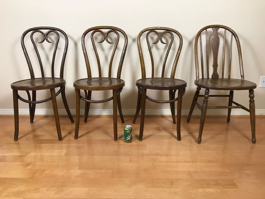 UPDATED ADDED (1) Chair - Set Of (4) Vintage Chairs Made In Romania And (1) Vintage Chair By L And B Manufacturing Corp Santa Monica, CA [Photo 3]